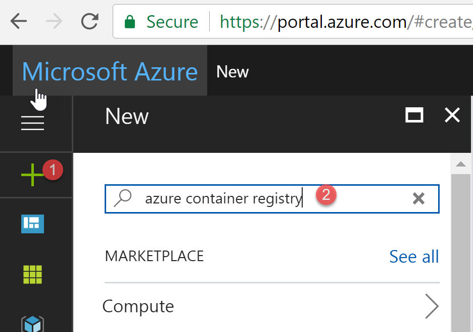 New Azure Container Registry