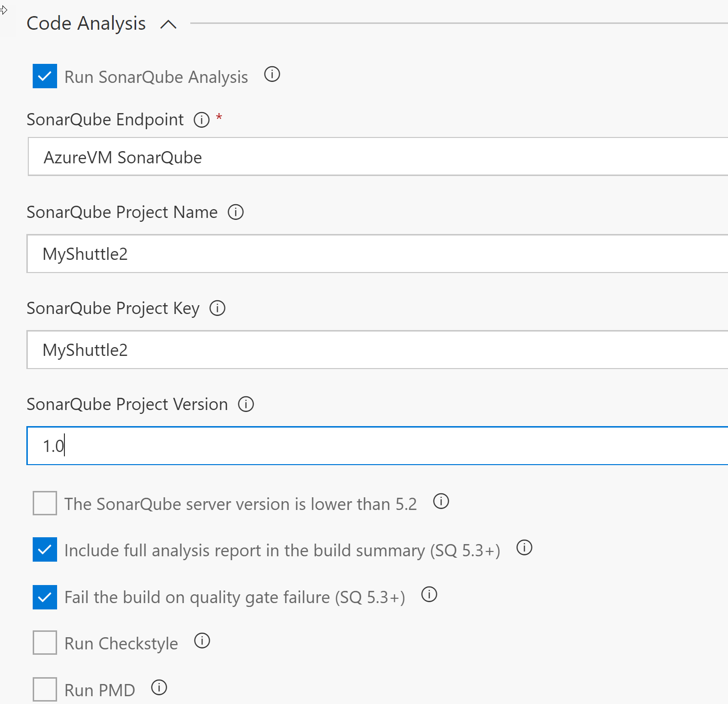 Maven SonarQube settings