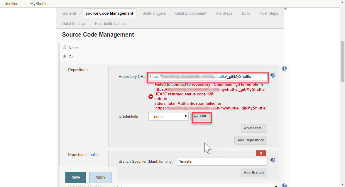 Configuring Azure DevOps Git URL