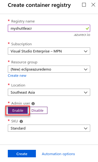 Create Azure Container Registry