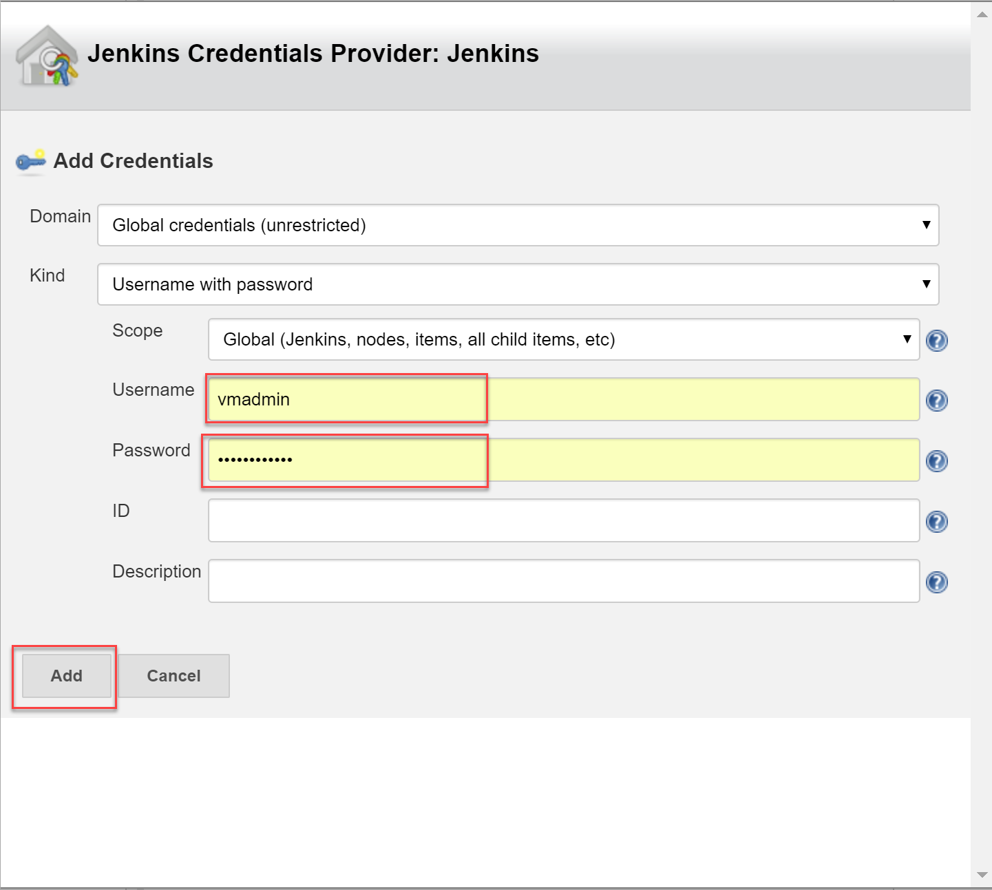 Adding Credentials to Jenkins